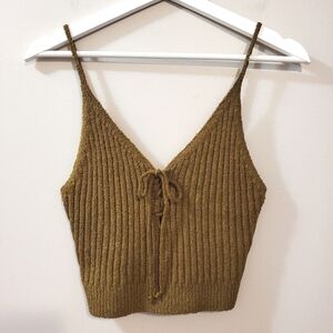 Astr the Label - Knit Lace-up Tank - Size S